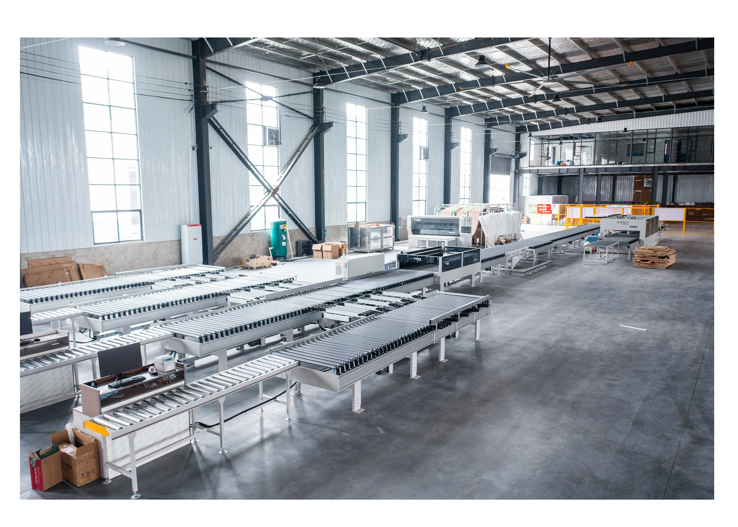 Excitech smart packaging line installed in a production factory
